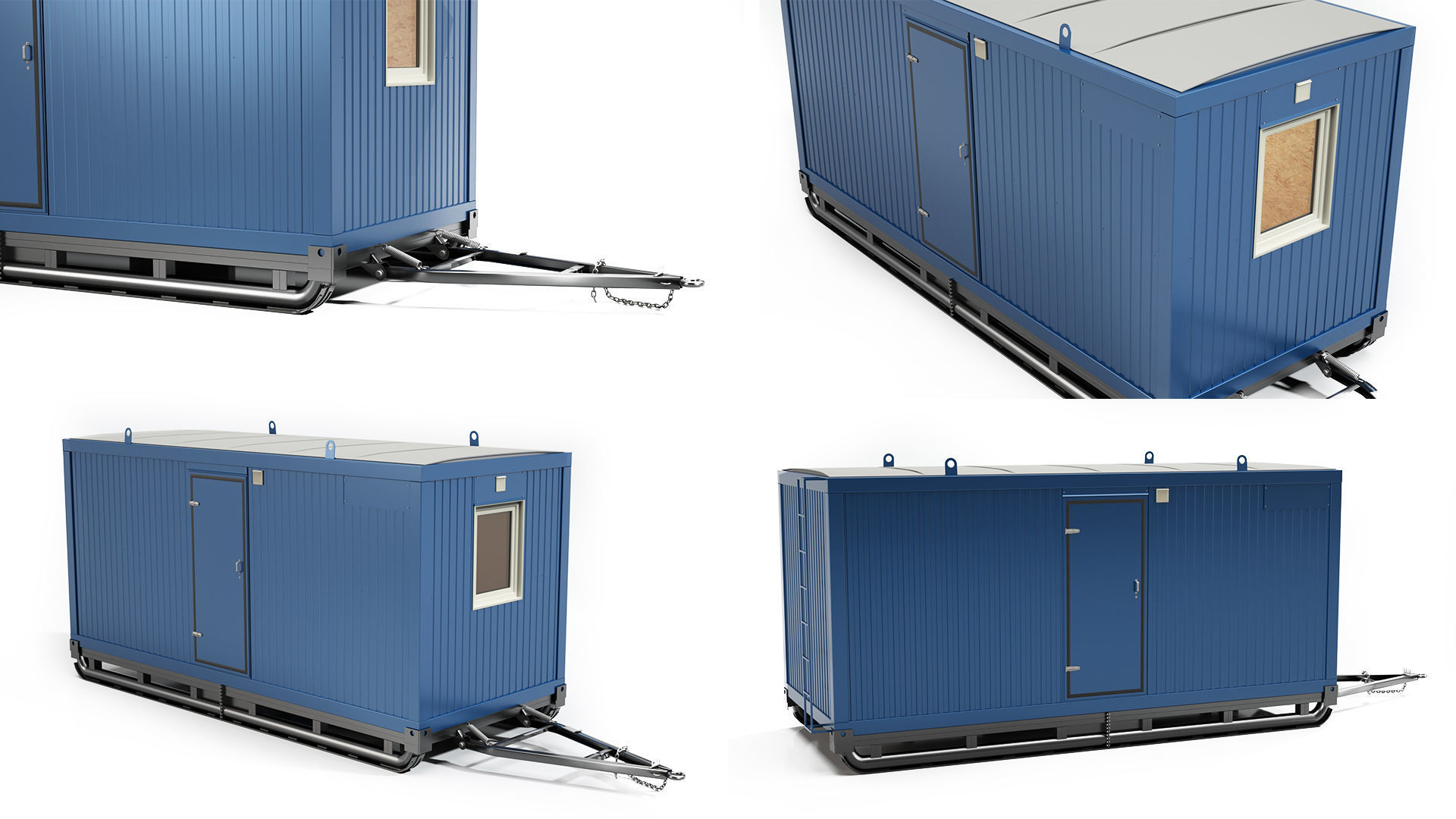 TRAILER portable building on wheels 3D Model Collection_10