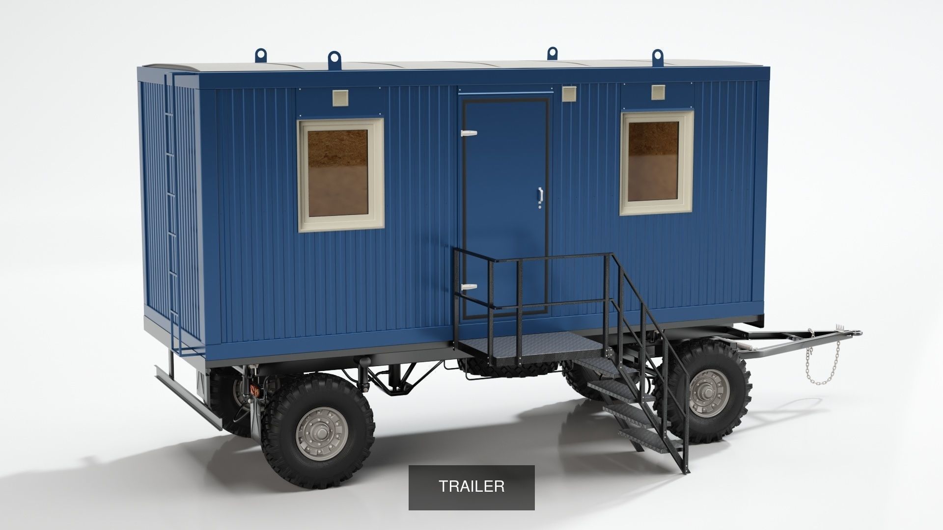 TRAILER portable building on wheels 3D Model Collection_7