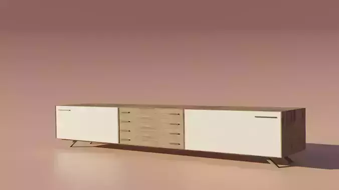 Wooden Counter With Drawers