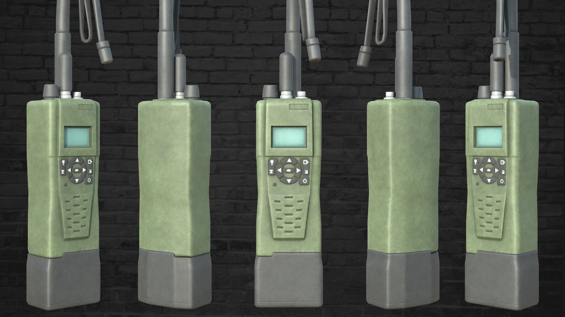 MILITARY Game Ready Spear Head Radio  Low-poly 3D model_3
