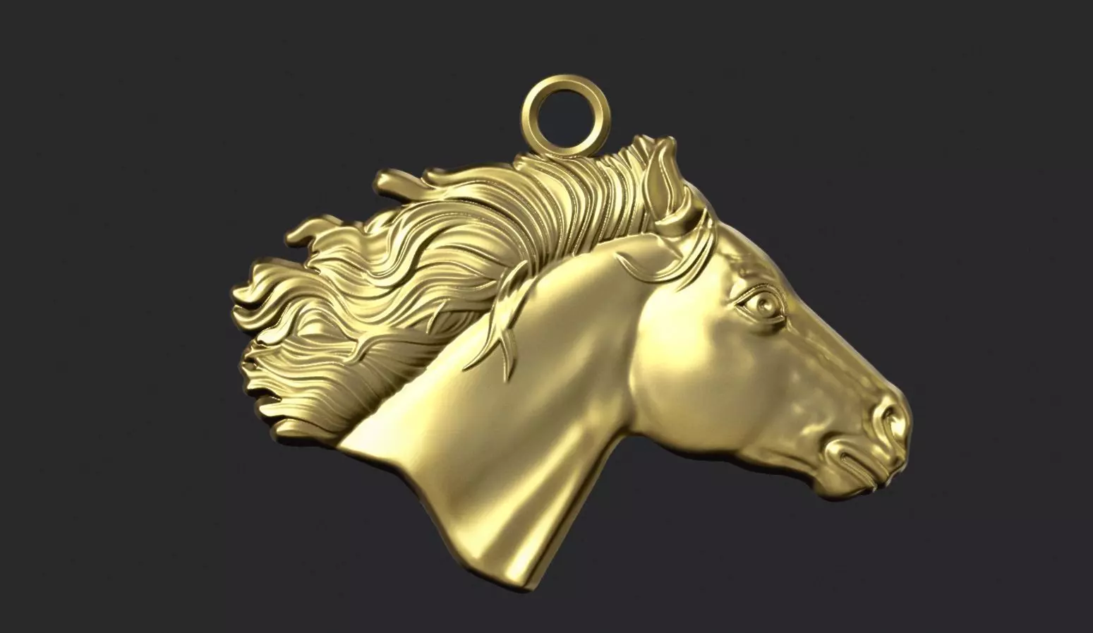 Horse Head Pendant 3D print model