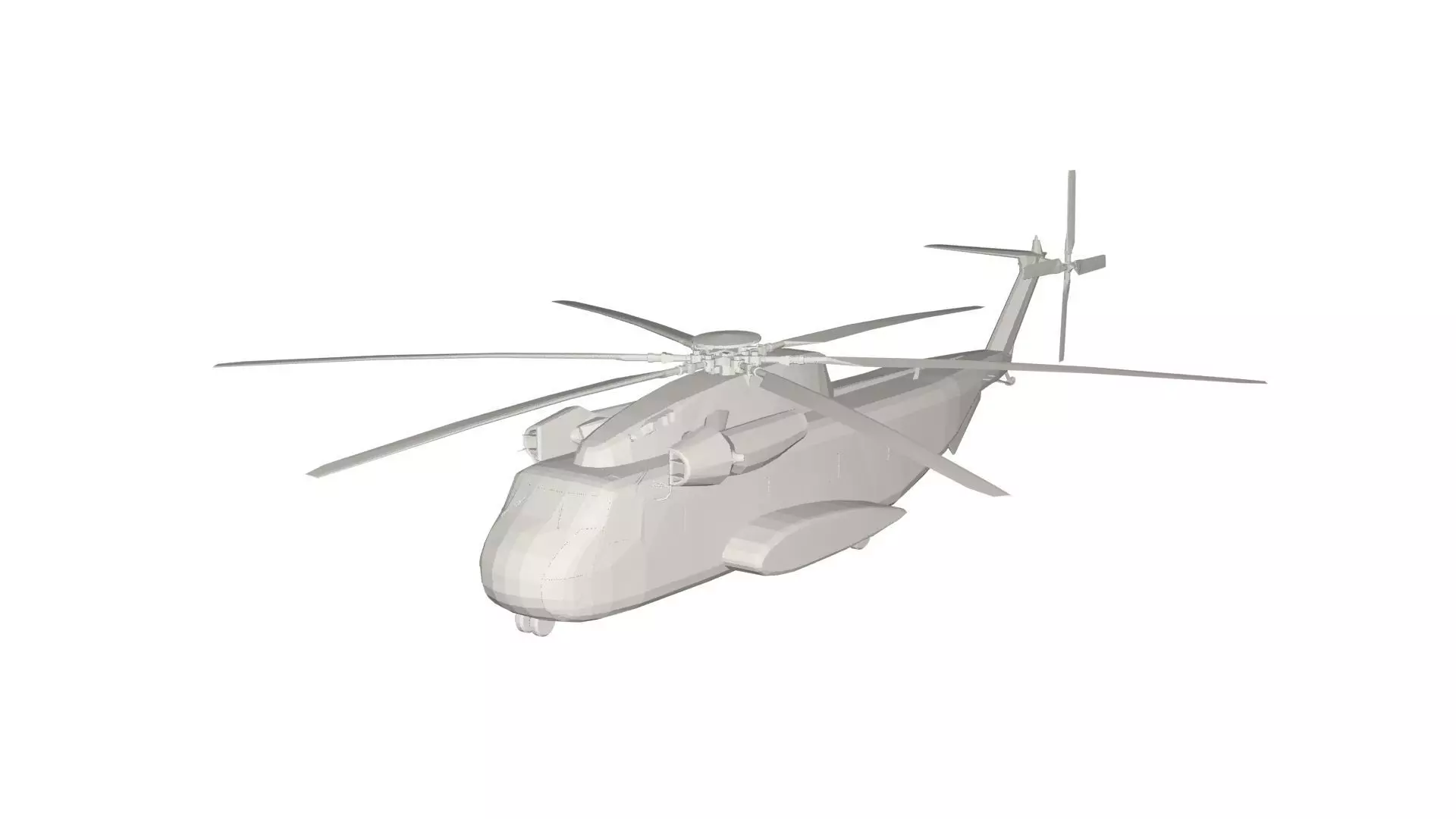 Military Helicopter concept 3D model