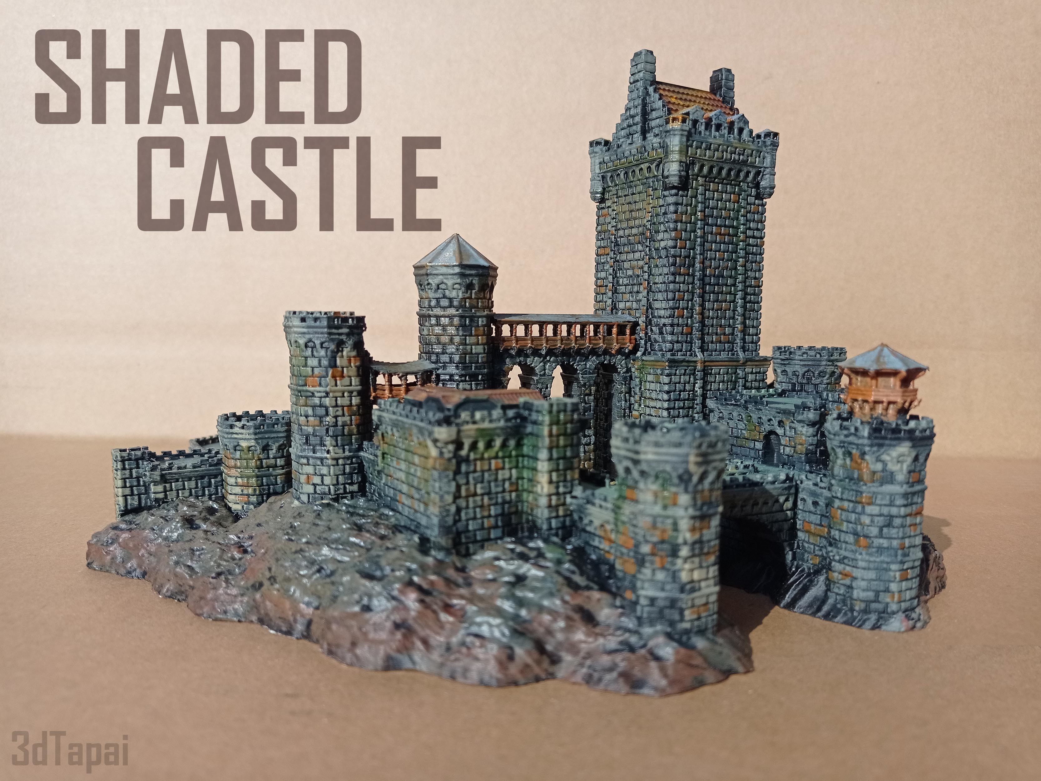 Elden Ring  Shaded castle dicetower 3D print model_4