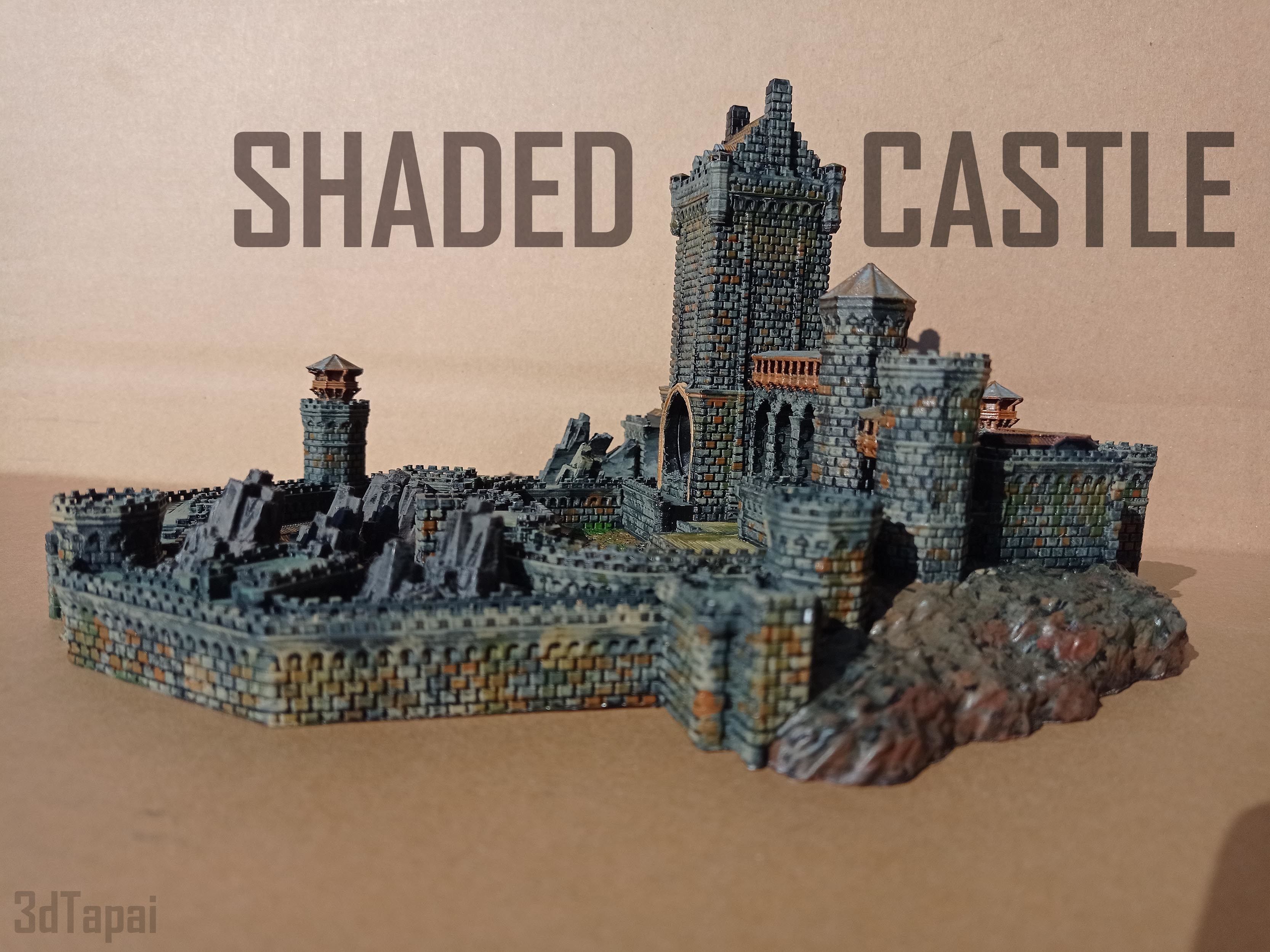 Elden Ring  Shaded castle dicetower 3D print model_2