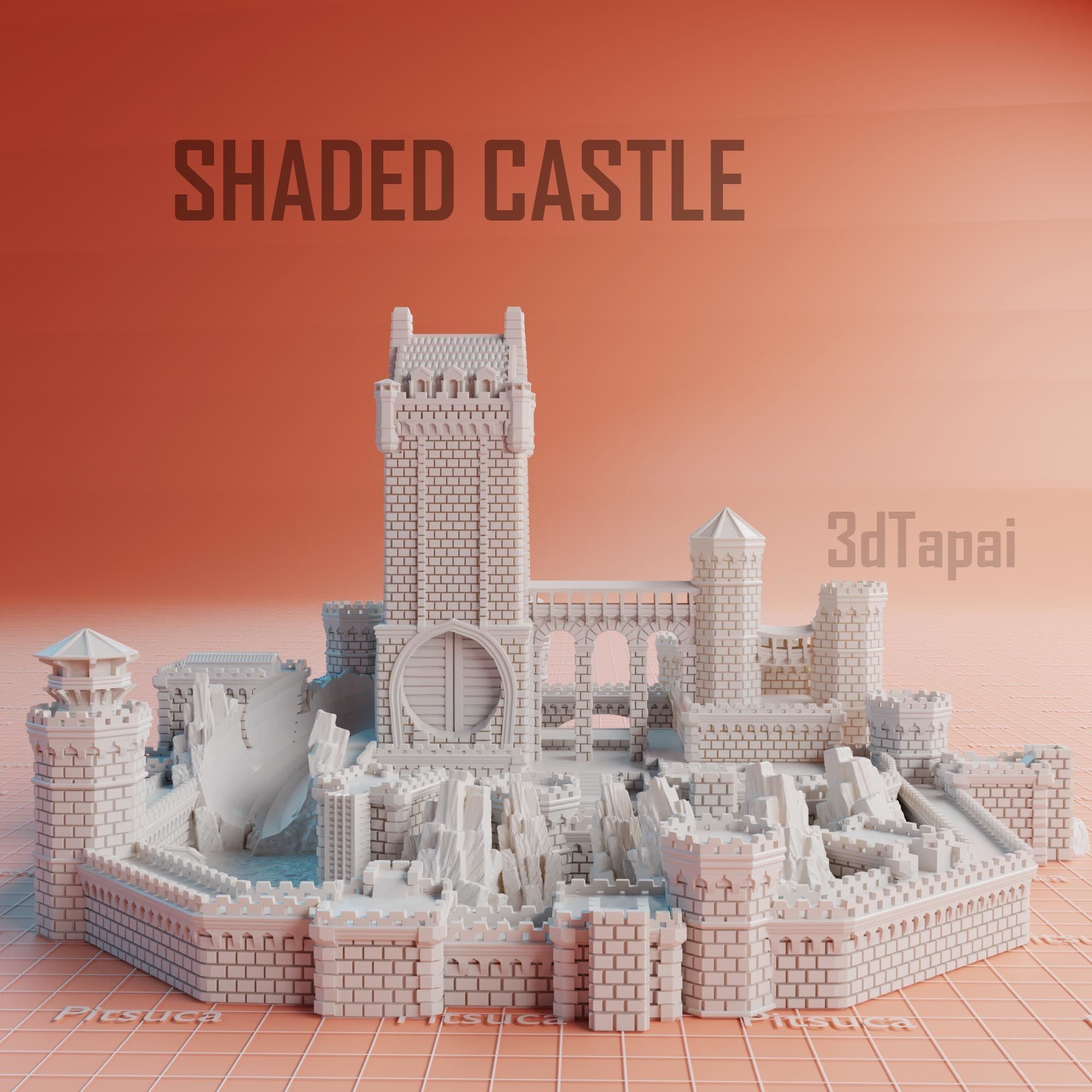 Elden Ring  Shaded castle dicetower 3D print model_7