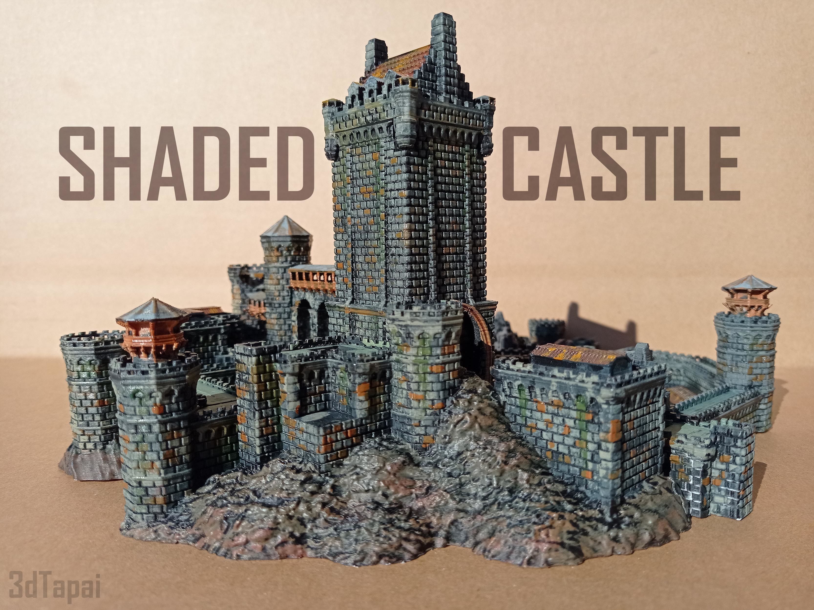 Elden Ring  Shaded castle dicetower 3D print model_3