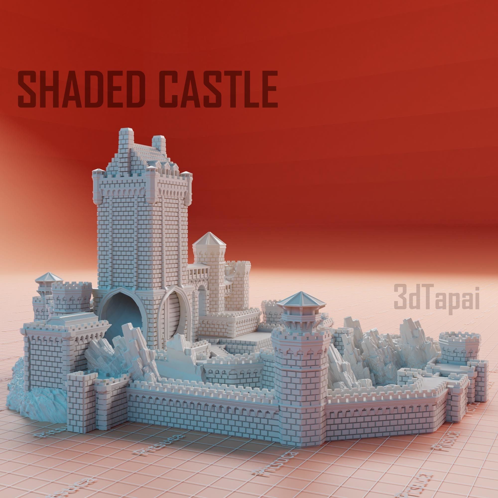 Elden Ring  Shaded castle dicetower 3D print model_8