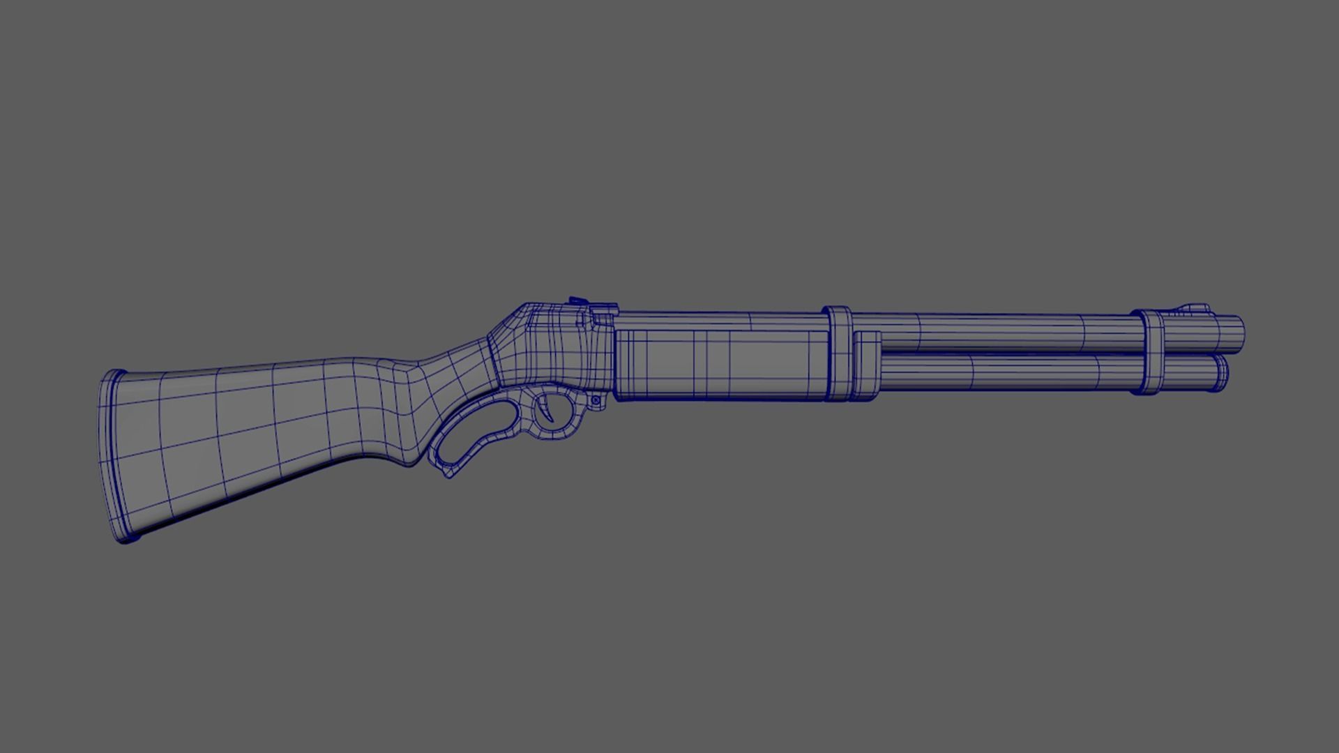 Shotgun sigle barrel Low-poly 3D model_8
