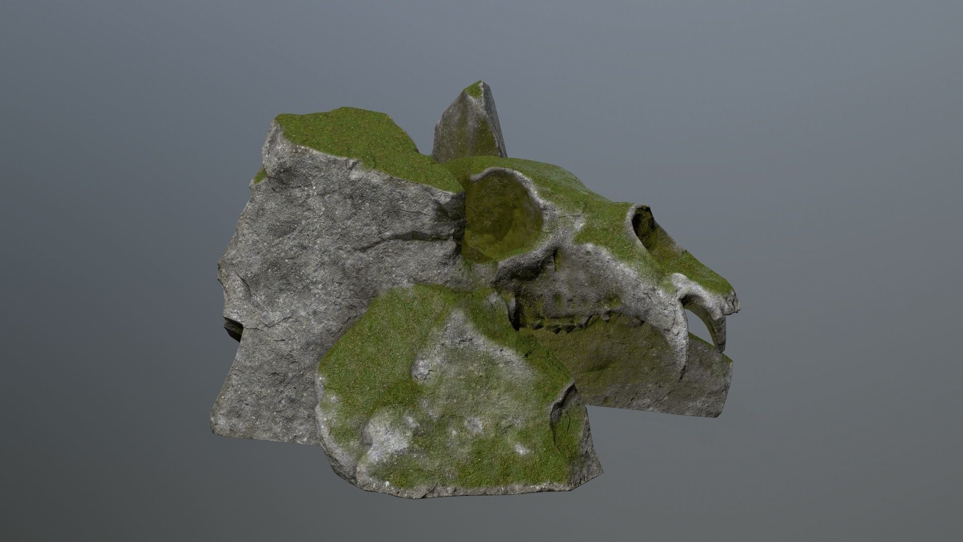 skull gate Low-poly 3D model_5