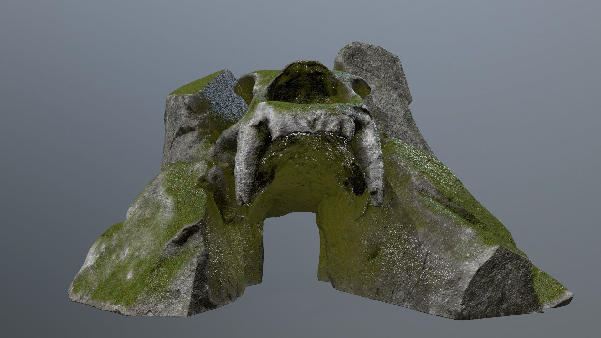 skull gate Low-poly 3D model_2