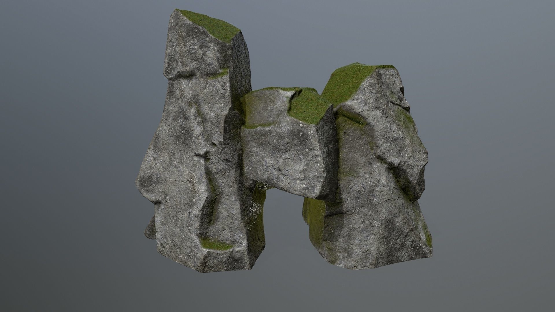 skull gate Low-poly 3D model_8