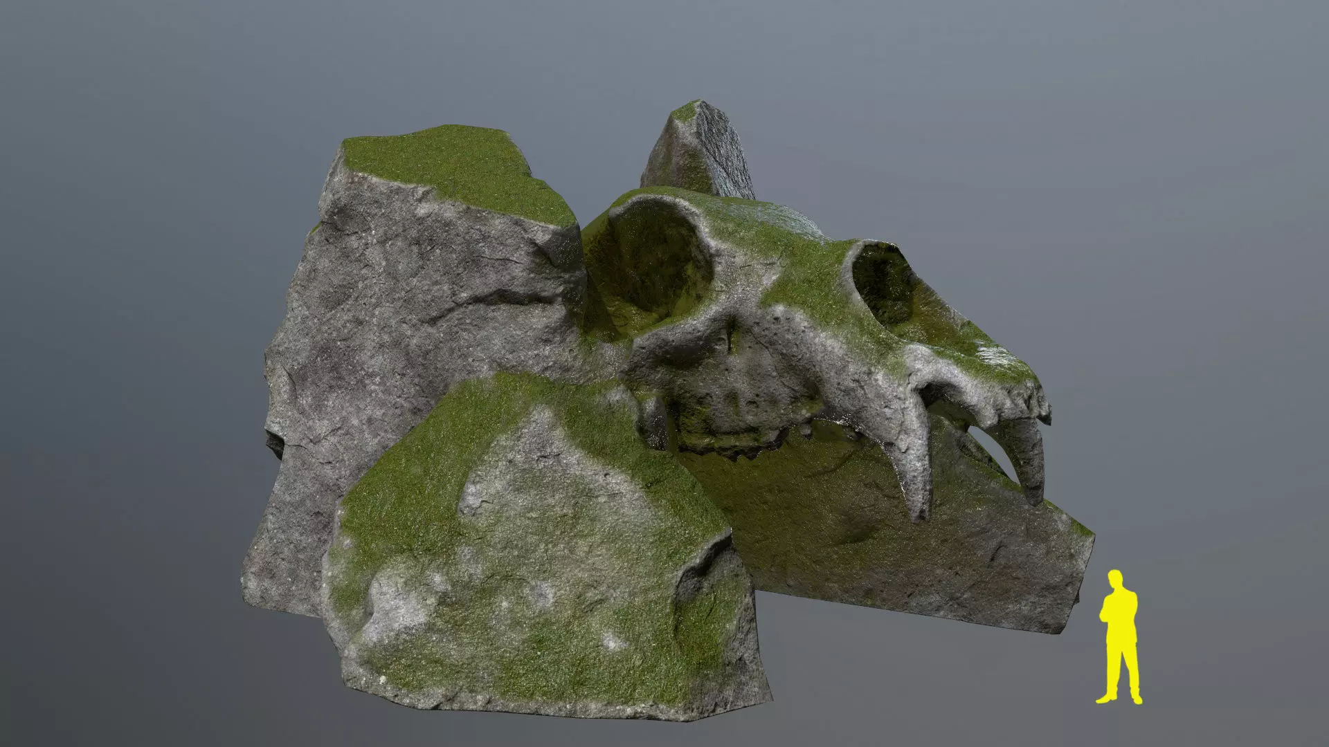 skull gate Low-poly 3D model_0