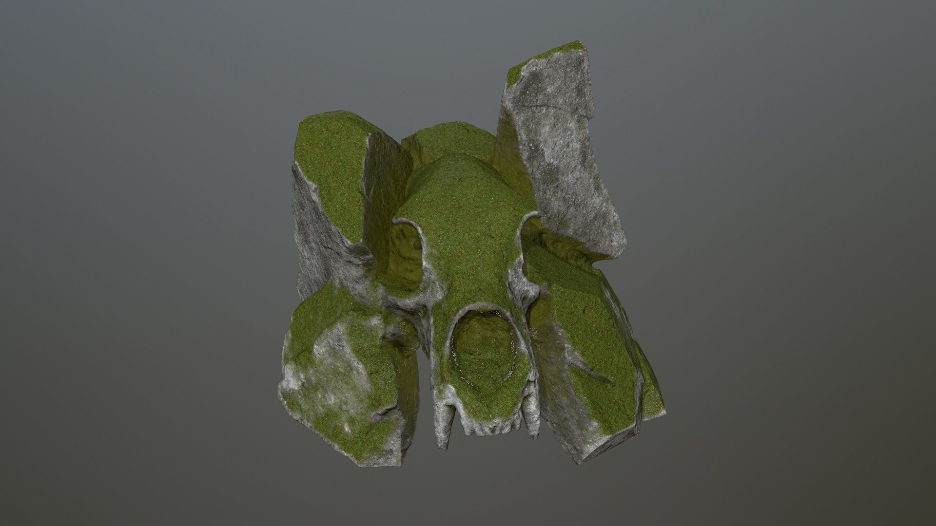 skull gate Low-poly 3D model_13