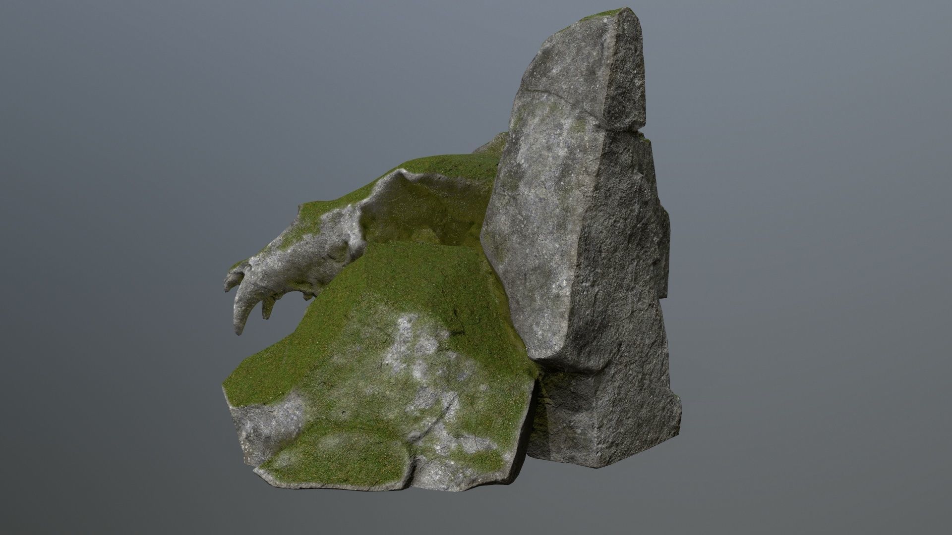 skull gate Low-poly 3D model_10