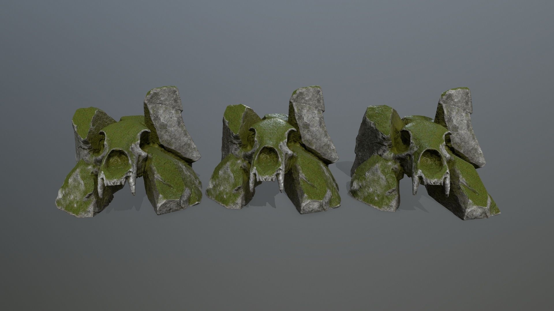 skull gate Low-poly 3D model_14