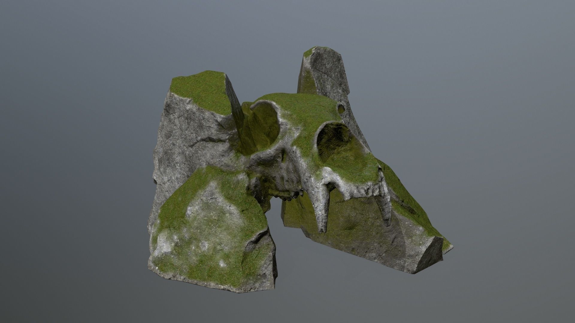 skull gate Low-poly 3D model_4