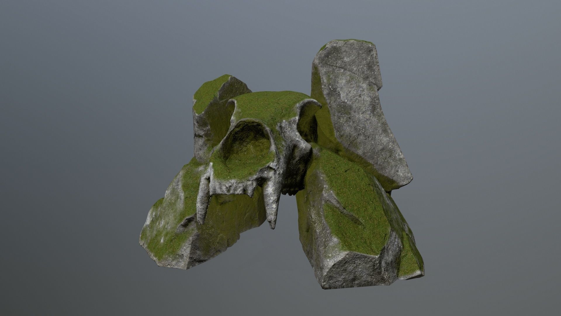 skull gate Low-poly 3D model_12