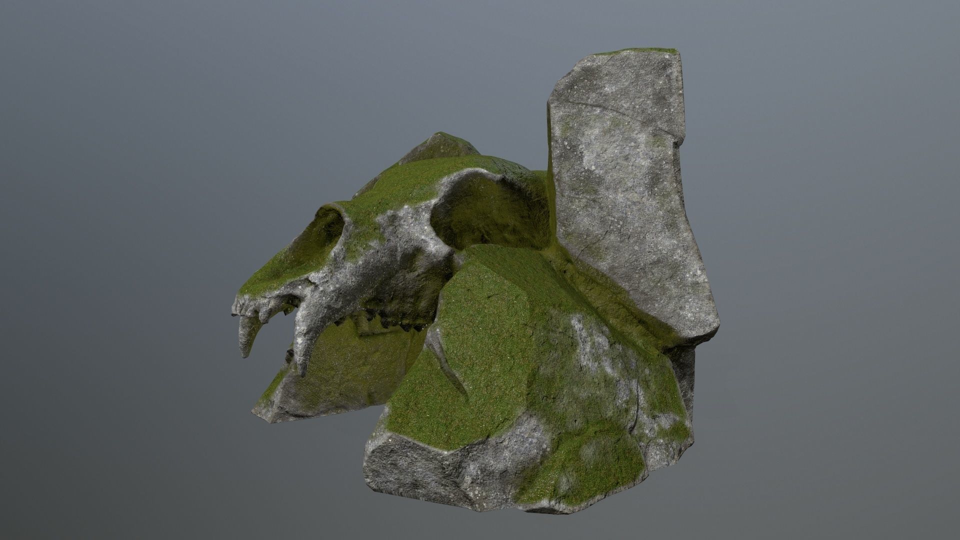 skull gate Low-poly 3D model_11