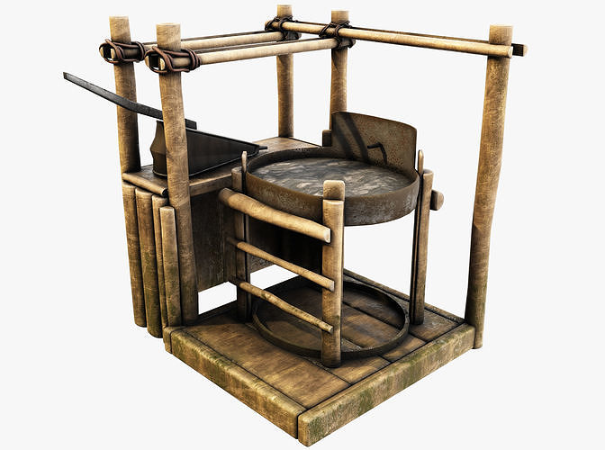 Blacksmith Portable Forge Low-poly 3D model