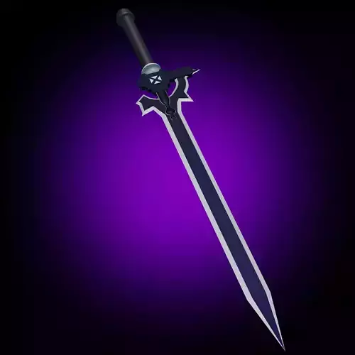 Kirito Sword Elucidator Sword Art Online Low-poly 3D model