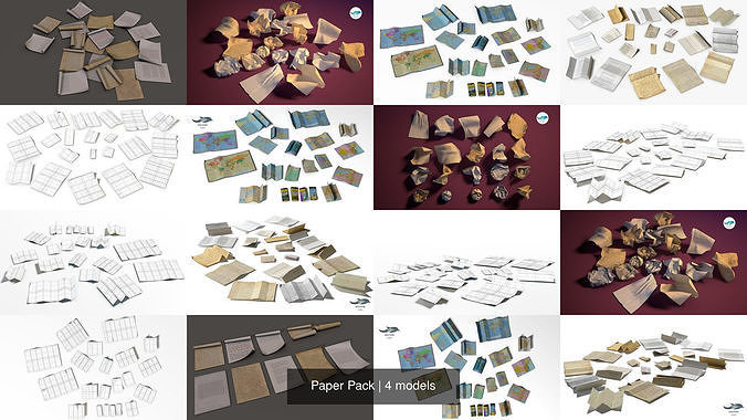 Paper Pack 3D Model Collection