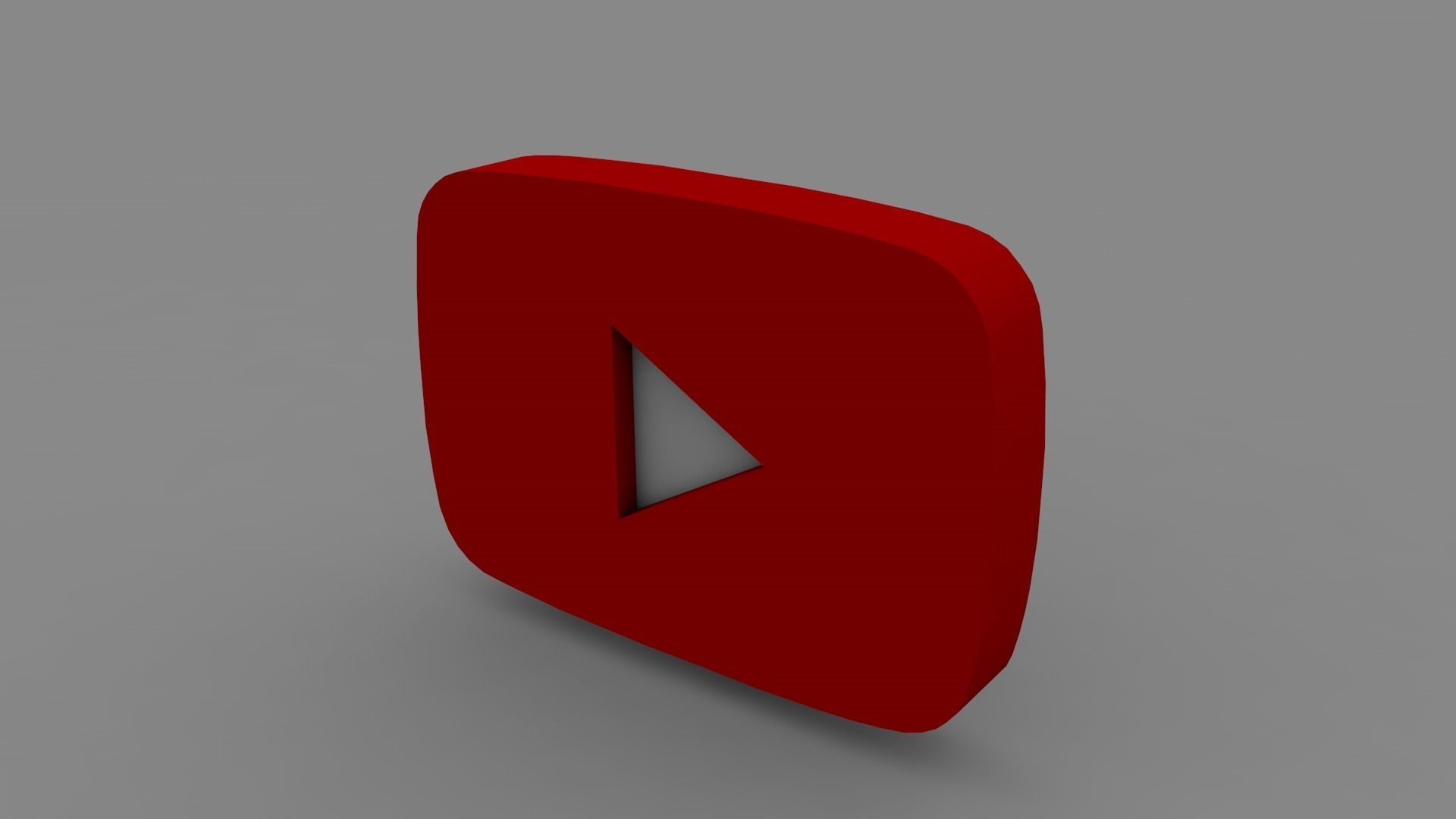YouTube logo 3D model_2