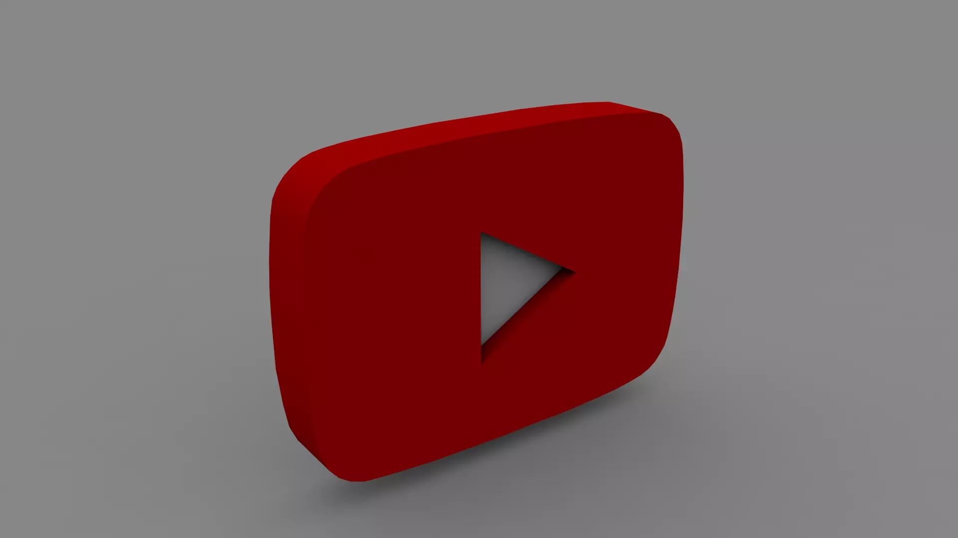 YouTube logo 3D model_0