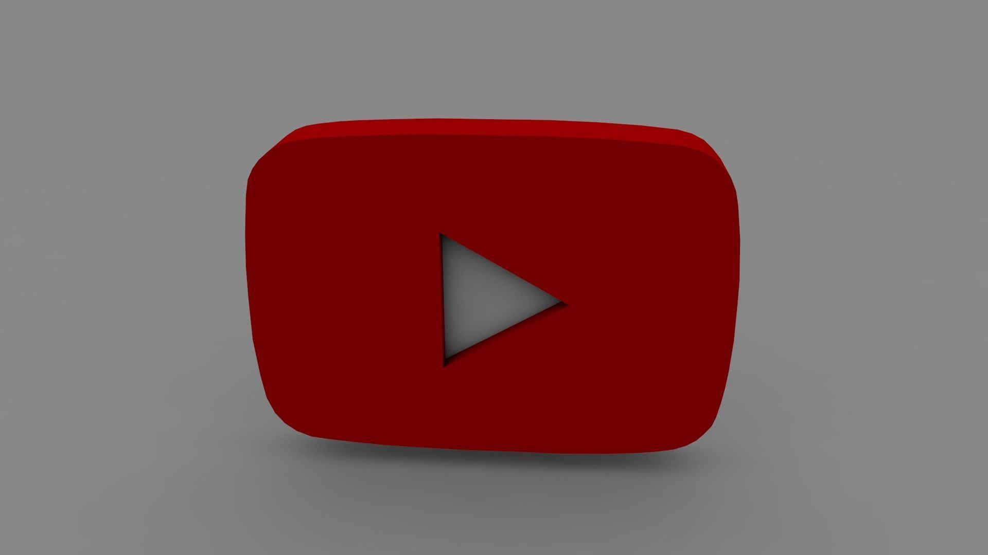 YouTube logo 3D model_1