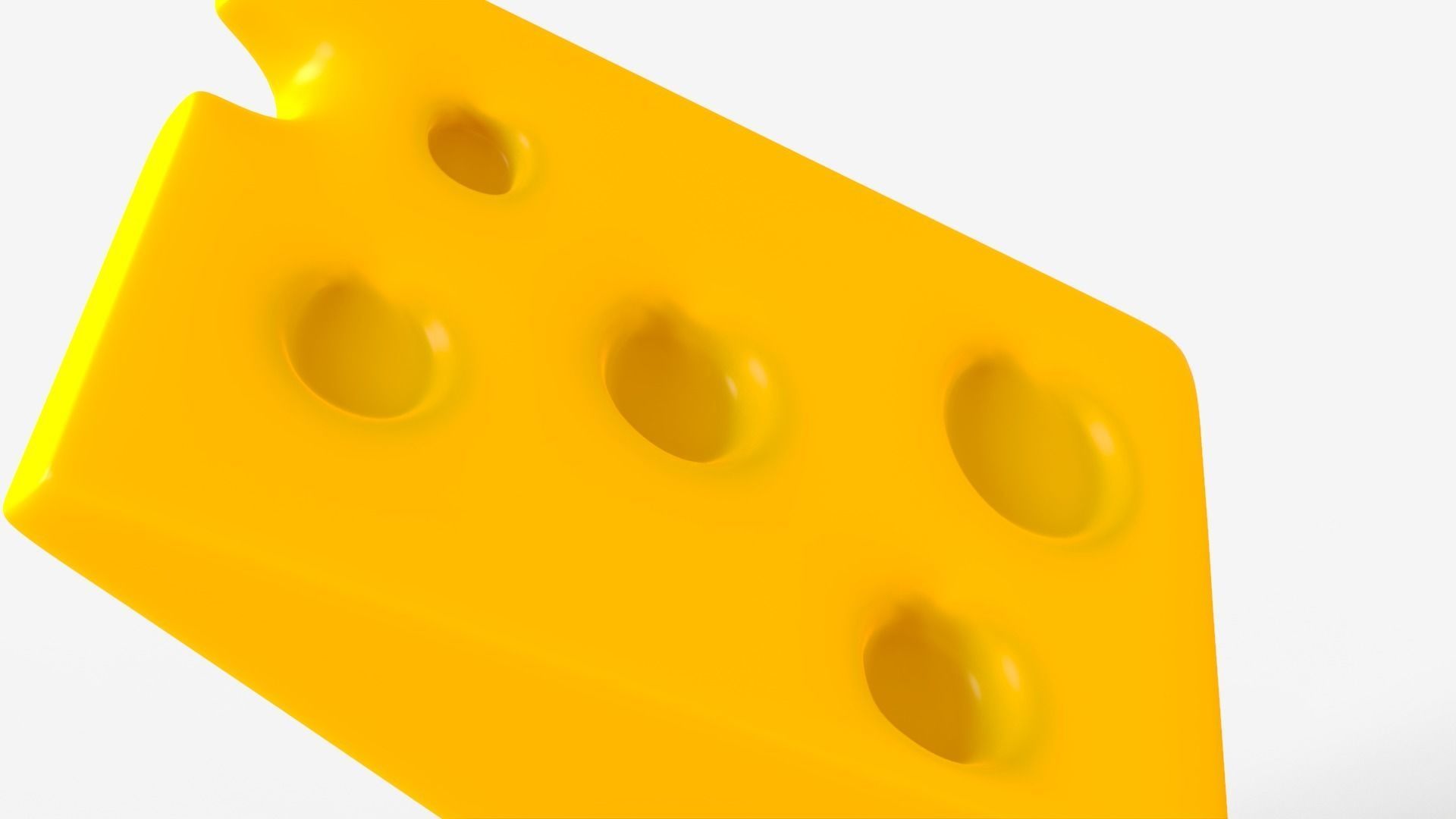Toon Cheese 3D model_2