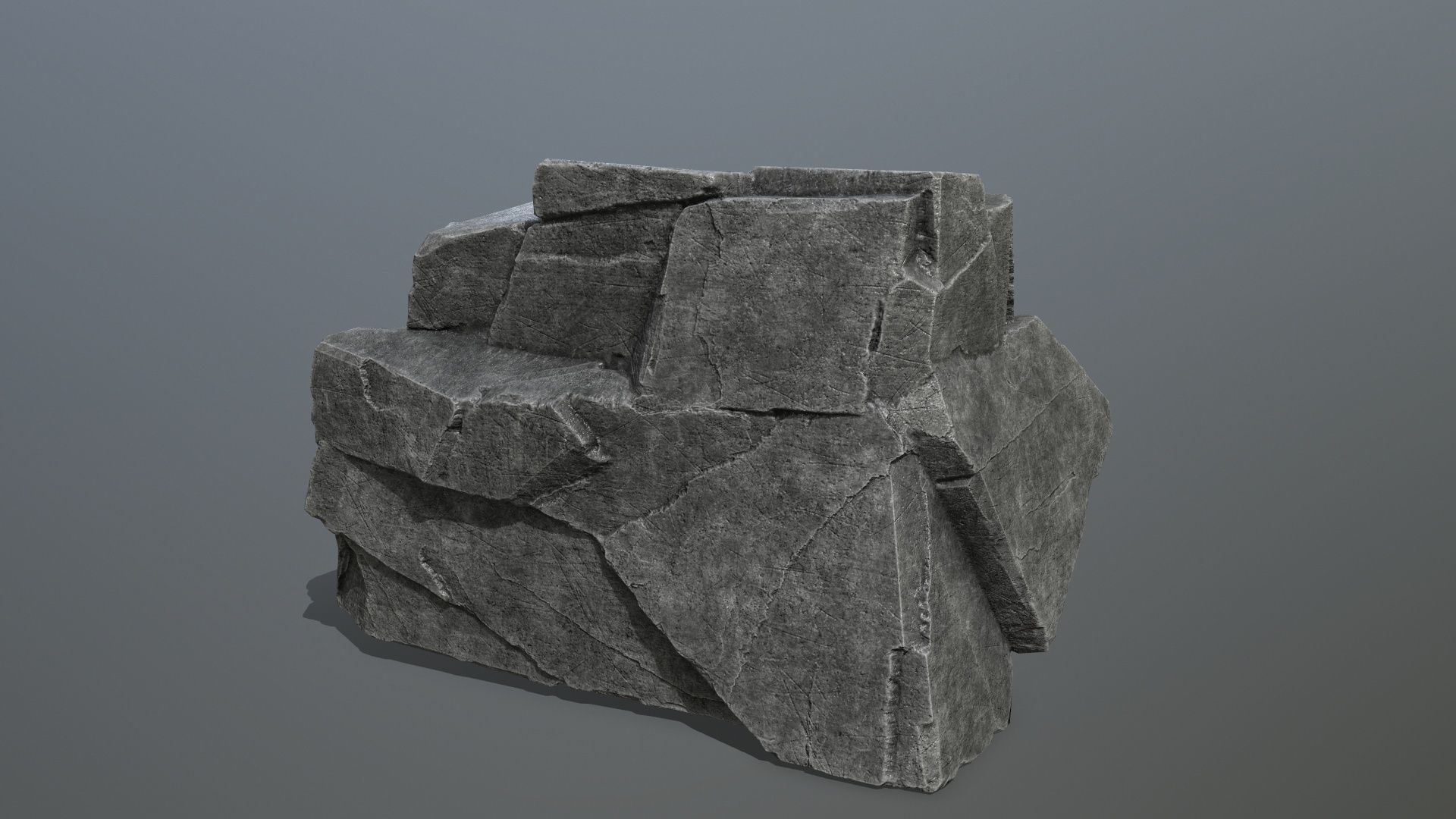 rocks piece of rock Low-poly 3D model_7