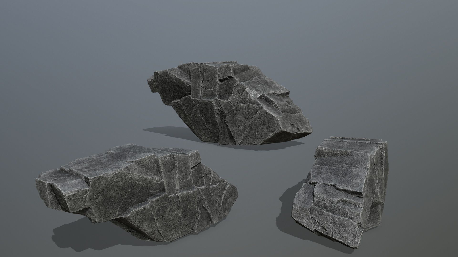 rocks piece of rock Low-poly 3D model_11
