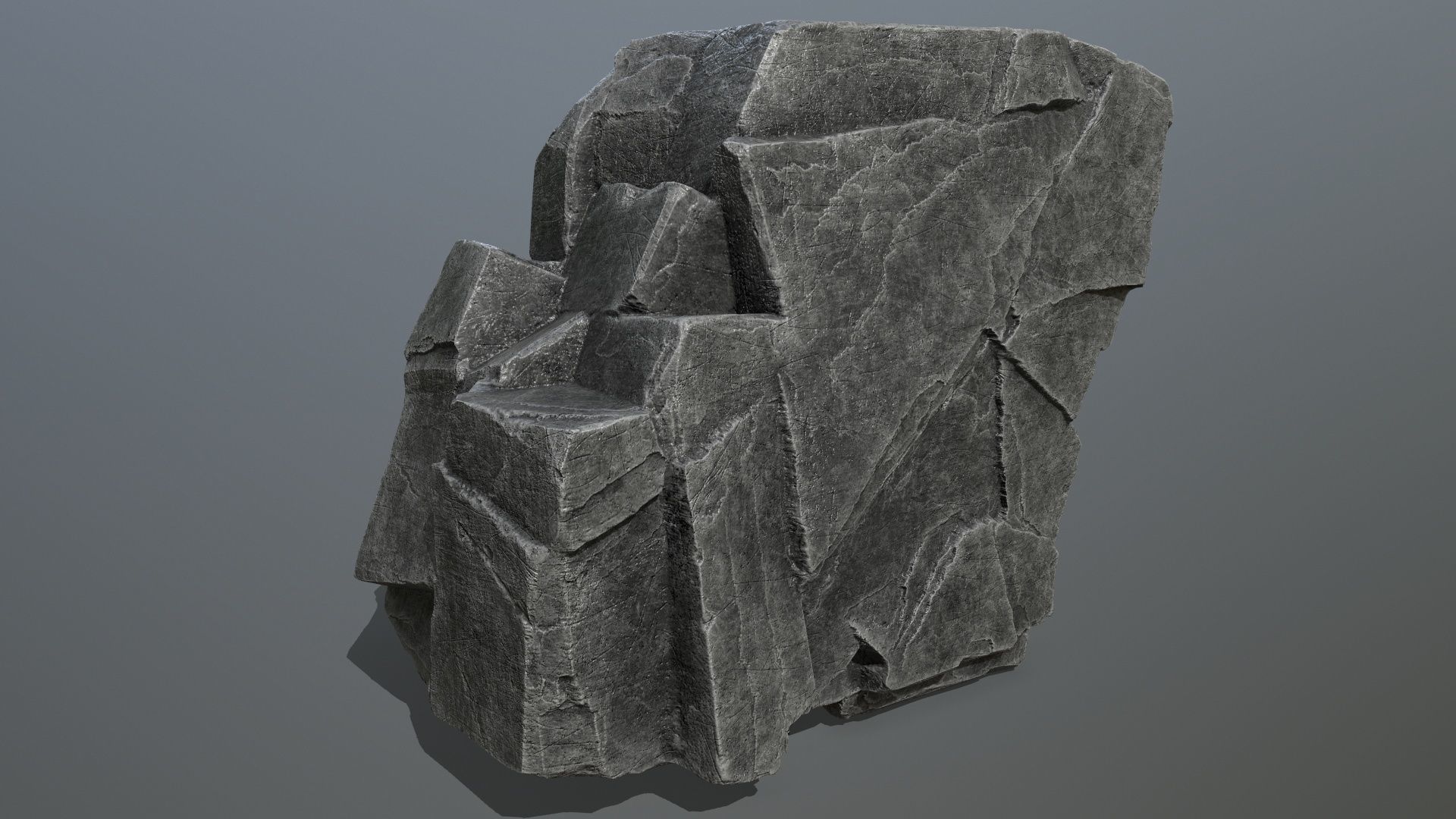 rocks piece of rock Low-poly 3D model_4