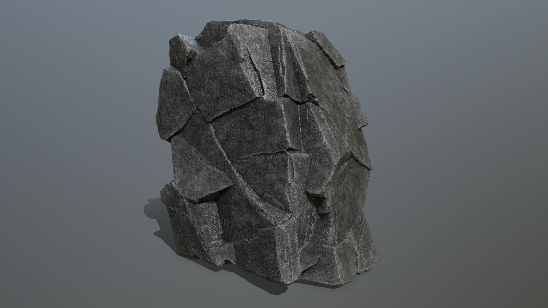 rocks piece of rock Low-poly 3D model_3