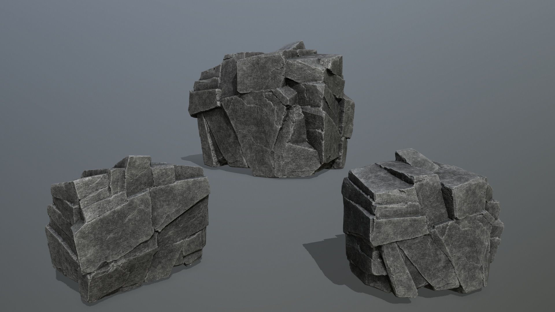 rocks piece of rock Low-poly 3D model_12
