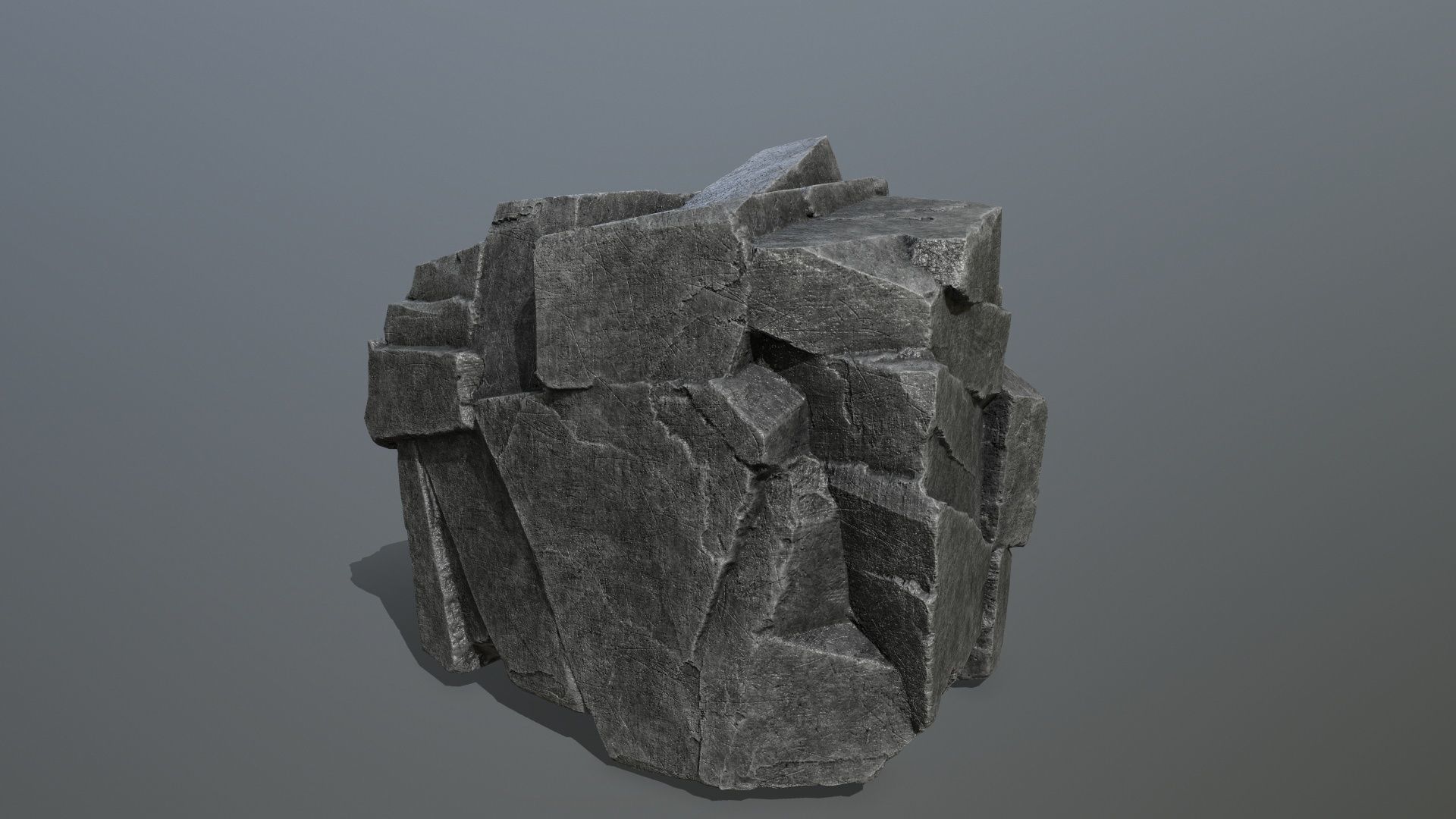rocks piece of rock Low-poly 3D model_6