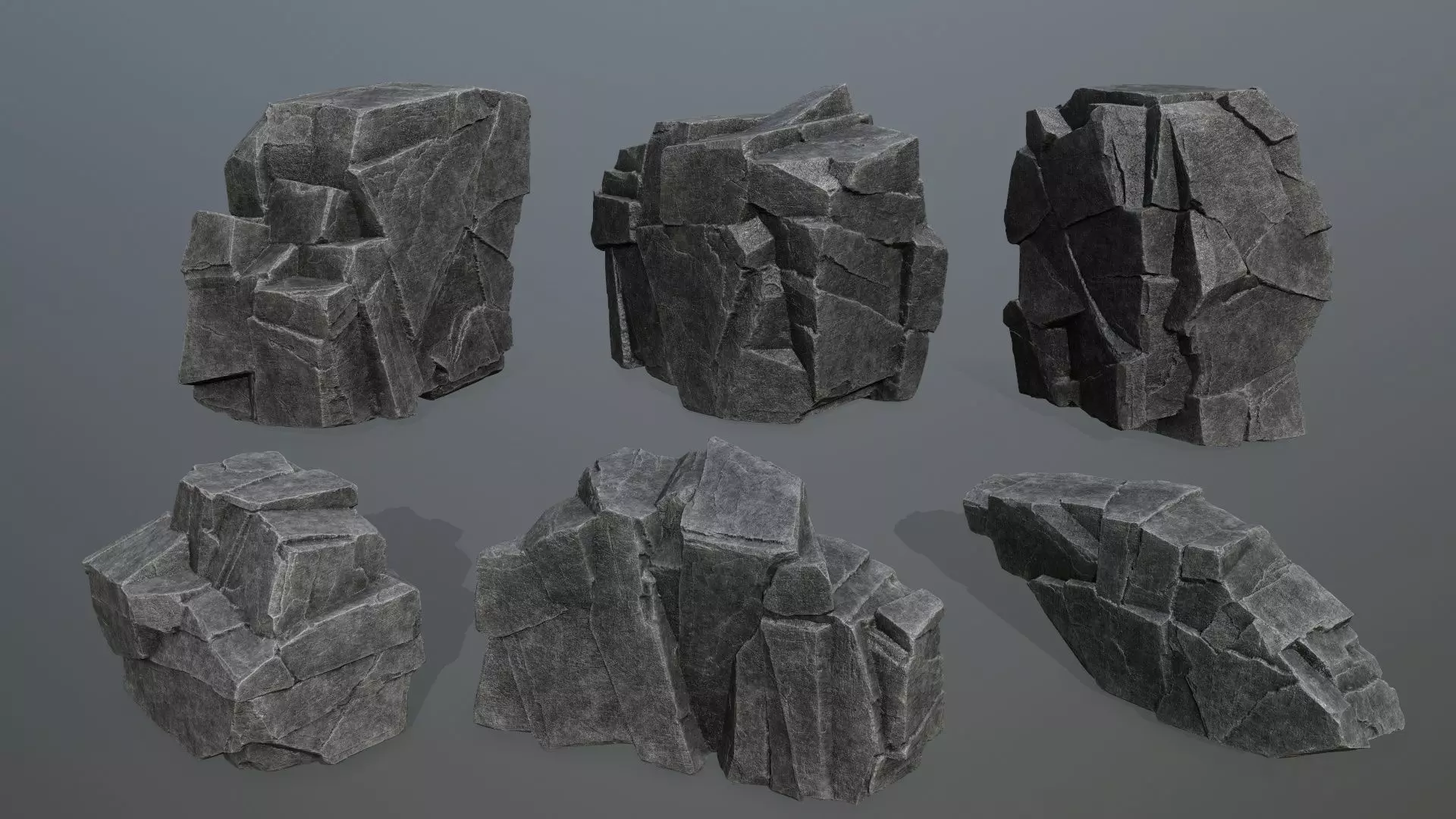rocks piece of rock Low-poly 3D model_0
