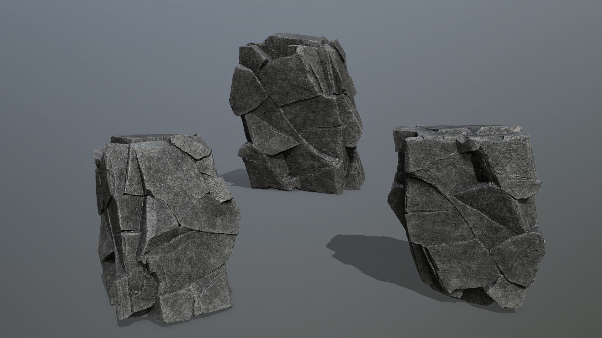 rocks piece of rock Low-poly 3D model_9