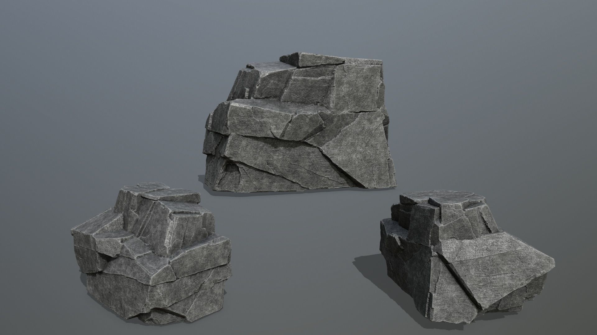 rocks piece of rock Low-poly 3D model_13