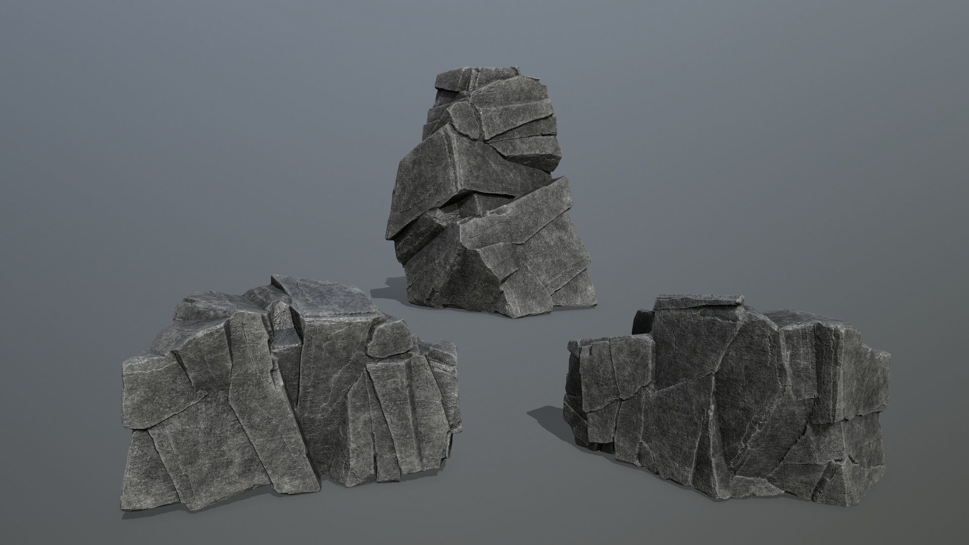 rocks piece of rock Low-poly 3D model_8