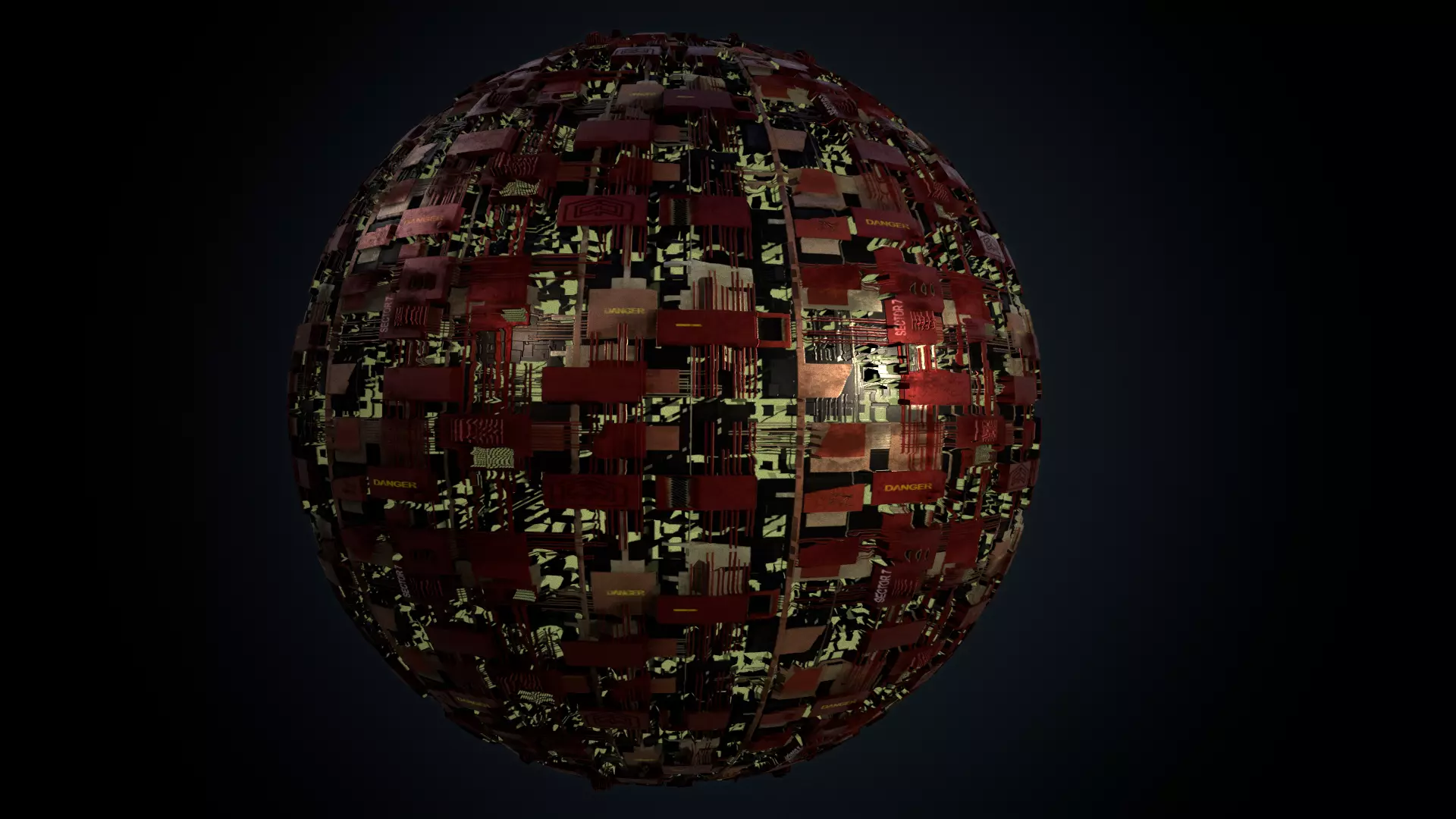 Sci-fi texture without modeling only texture PBR Low-poly 3D model_0