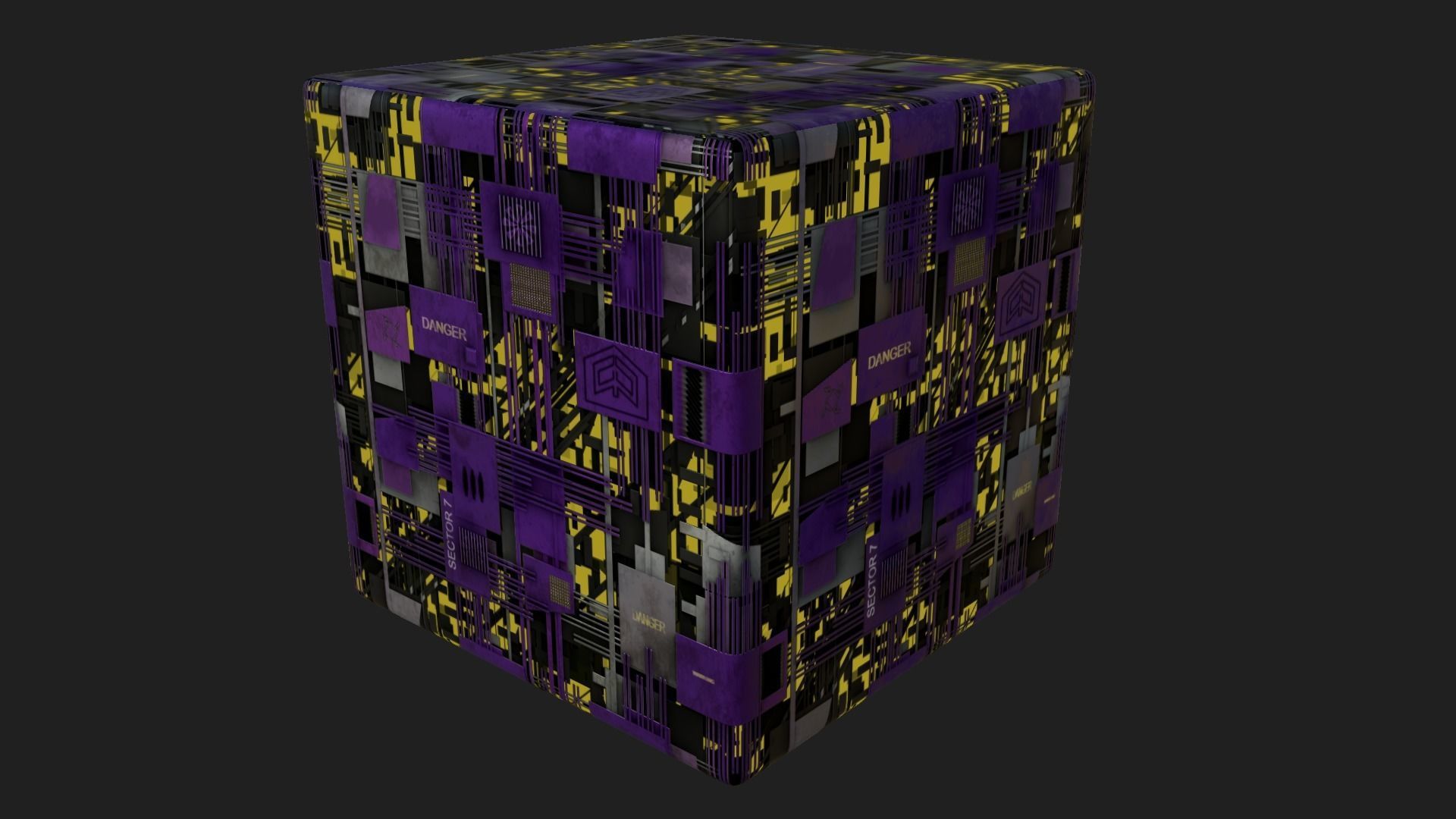 Sci-fi texture without modeling only texture PBR Low-poly 3D model_6