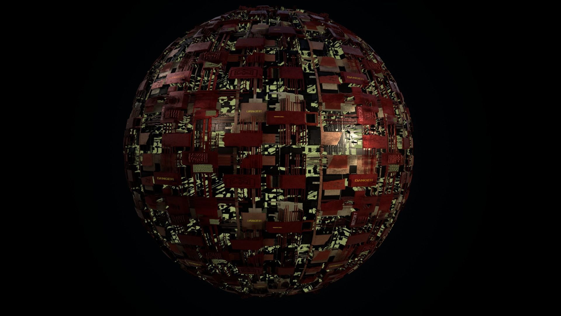 Sci-fi texture without modeling only texture PBR Low-poly 3D model_2