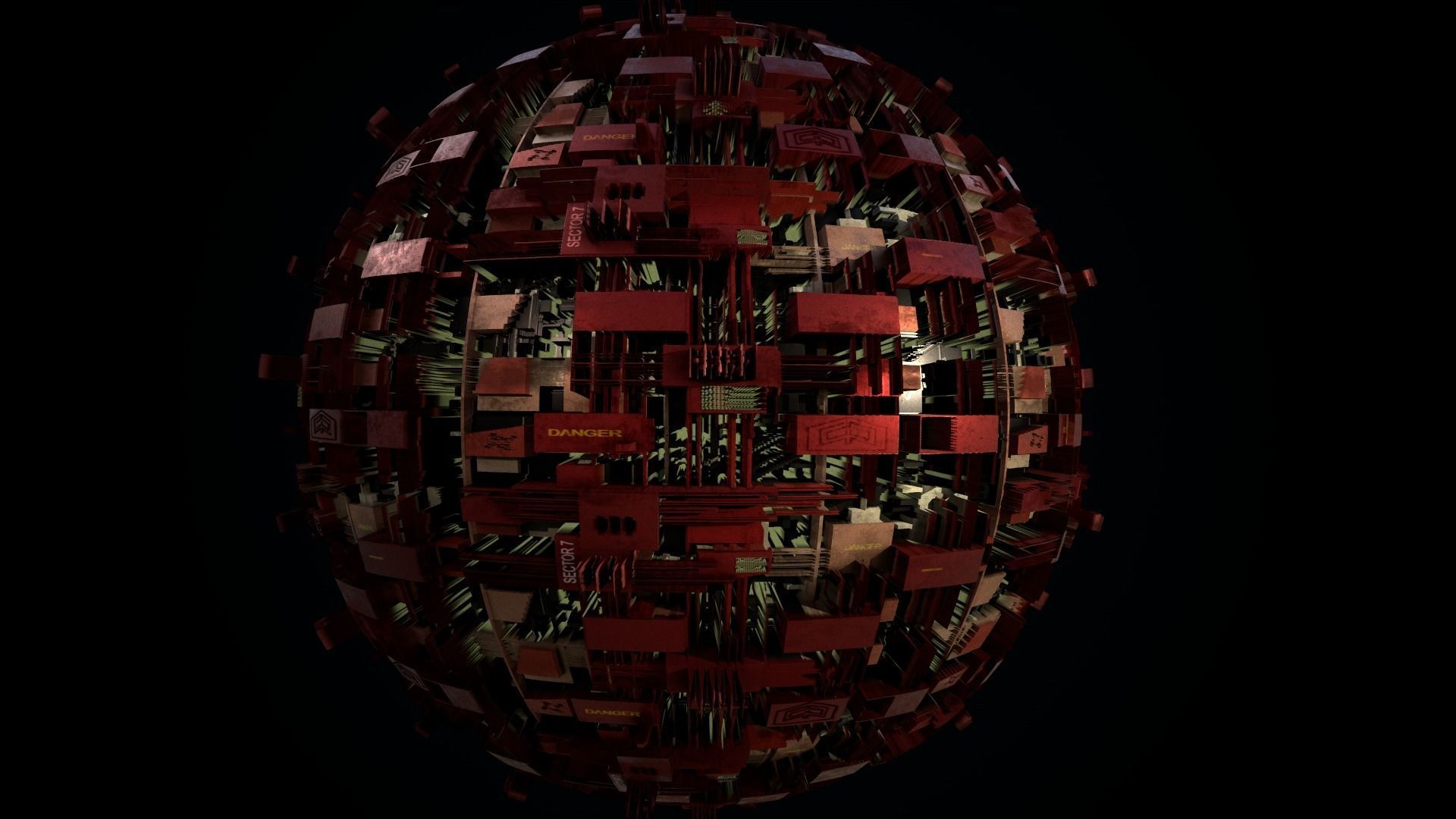 Sci-fi texture without modeling only texture PBR Low-poly 3D model_4