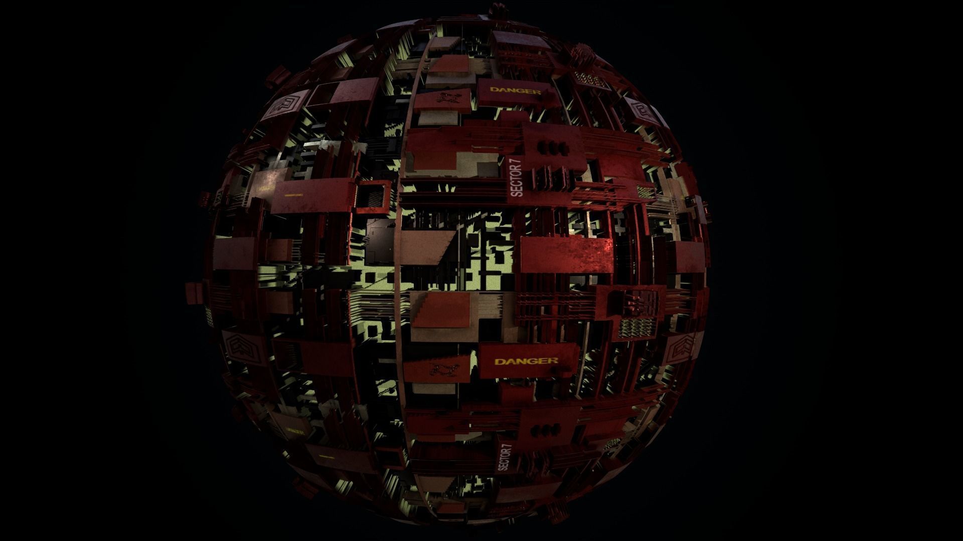Sci-fi texture without modeling only texture PBR Low-poly 3D model_3