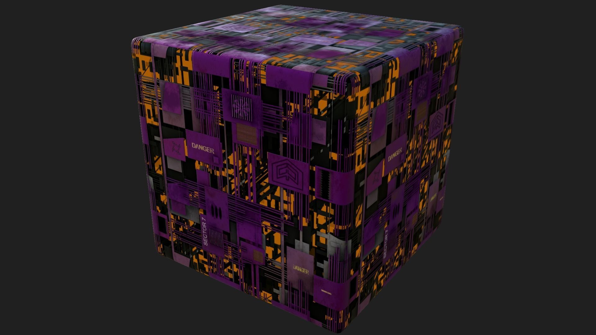 Sci-fi texture without modeling only texture PBR Low-poly 3D model_7