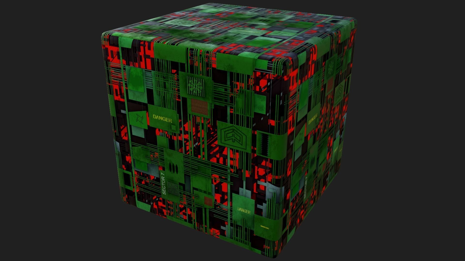 Sci-fi texture without modeling only texture PBR Low-poly 3D model_5