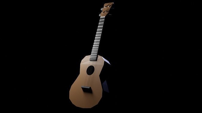 Ukulele acoustic guitar Free low-poly 3D model