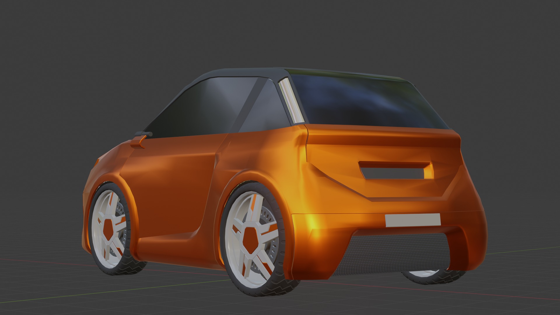 Stylized Compact Car - Low-Poly Game and Animation Model Low-poly 3D model_10