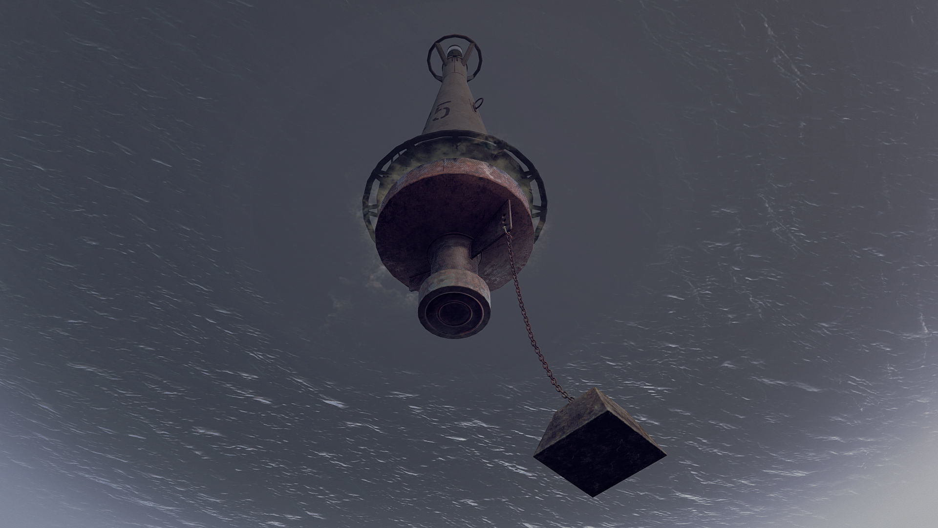 Buoy River RB-6-01 Left Side Mark Low-poly 3D model_6