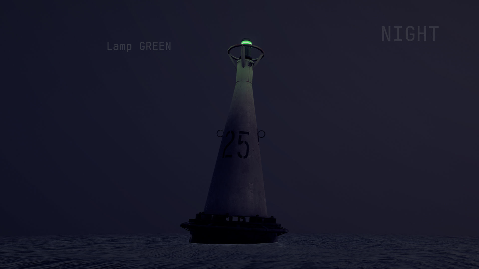 Buoy River RB-6-01 Left Side Mark Low-poly 3D model_13